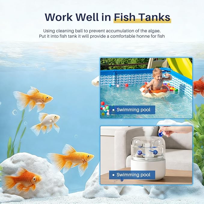 12 Pack Humidifier Cleaner, Humidifier Tank Cleaner Balls compatible with All humidifiers and Fish Tanks, Purifies Water, Prevents Hard Water Build-Up, Reduces Scale to improve Humidification