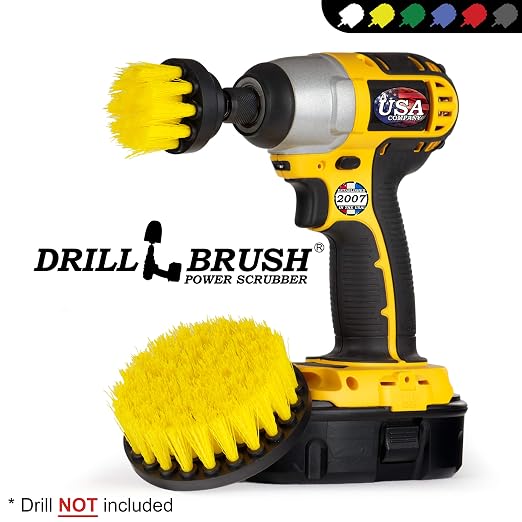 Drill Brush – Drill Brush Kit – Drill Brushes for Cleaning – Drill Brush Attachment - Drill Brush Set - Bathroom Accessories - Shower Cleaner - Bathtub - Bath Mat - Scrub Brush - Grout Cleaner