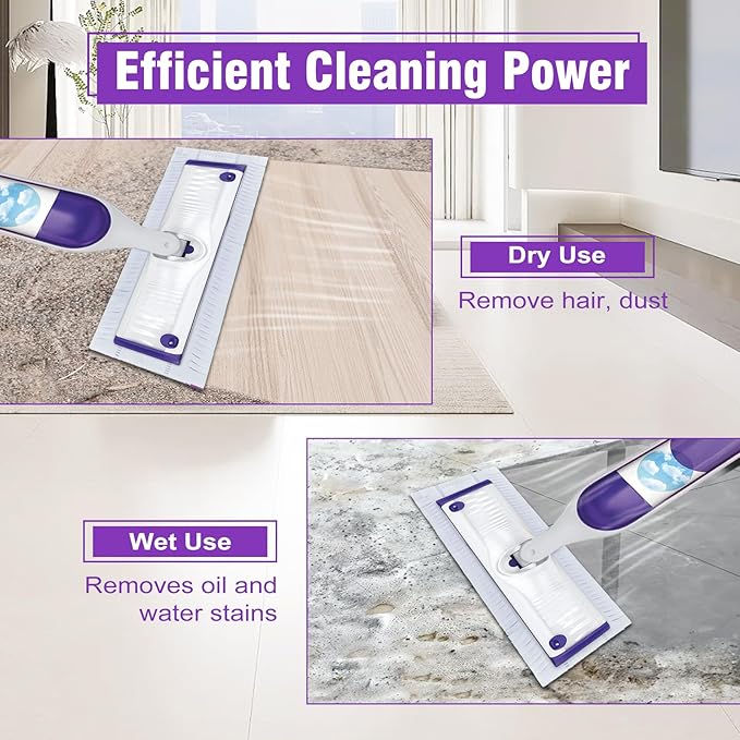 30 Pack Power Mop Refills Pad for Swiffer Power Mop, Disposable Spray Wet Pad Refills for Swiffer Powermop Multi-Surface &Wood Mopping Pad Refills
