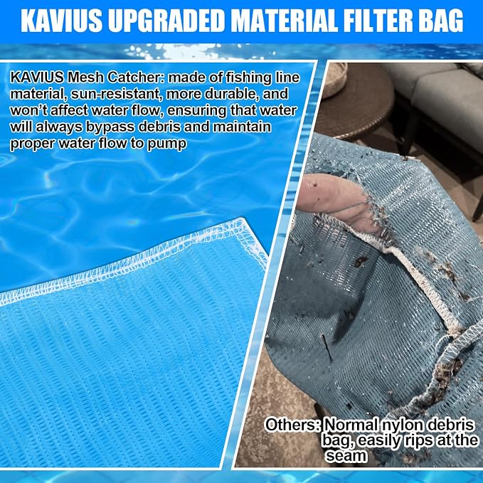 AXW538 Pool Leaf Canister Permanent Bag Upgraded Heavy Duty Mesh Bag Replacement SW-10-538 Compatible with Hayward W530 Series Pool Leaf Canister