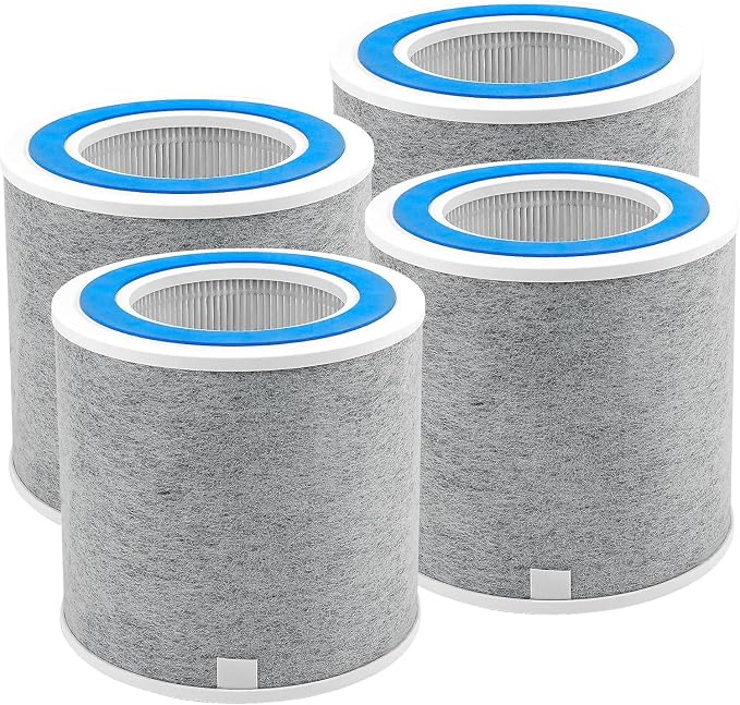 HP102 True HEPA Replacement Filter Compatible with Shark Air Purifier HP100, HP102, HC450, HC451, HC452, HC455, Compares to Part # HE1FKBAS and HE1FKPET-4 Pack