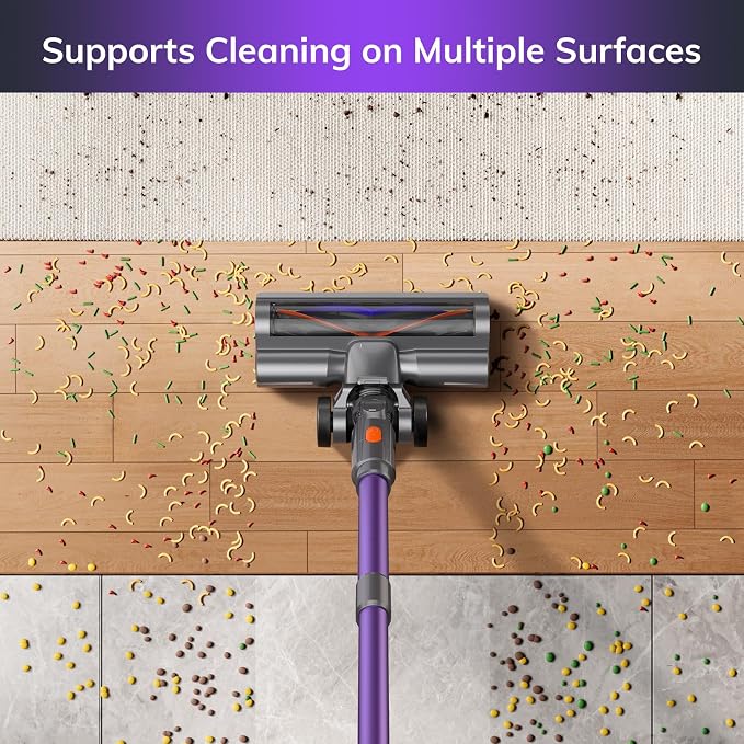 ILIFE Cordless Stick Vacuum Cleaner with Auto-Empty System for Pet Hair | Lightweight | Green LED | 5×2L Dust Bags | 2-in-1 Brush | 3-in-1 Dock | HEPA | Self-Emptying for Home/Hard Floors/Carpets