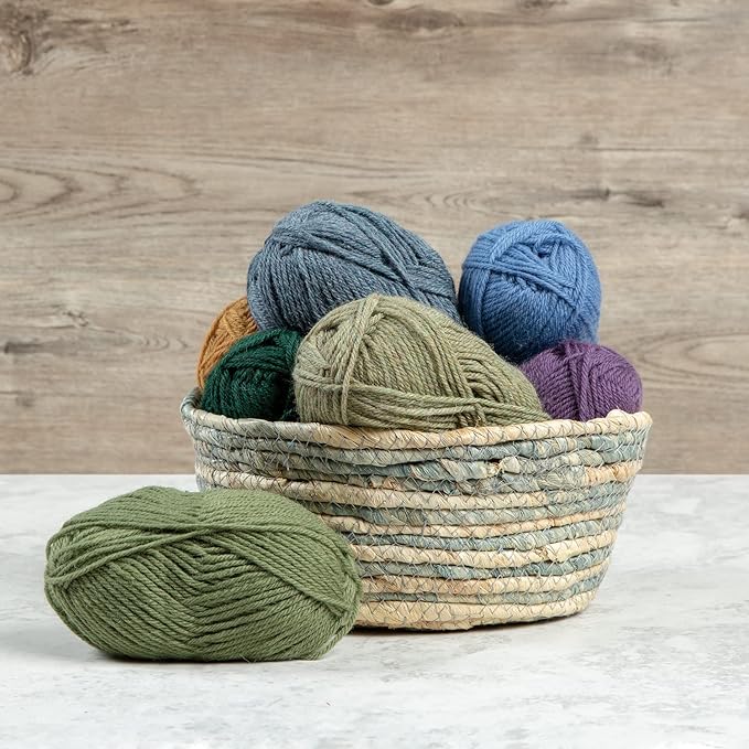 Knit Picks Wool of The Andes Worsted Weight Green 100% Wool Yarn Multi Pack (10 Balls - Grass)