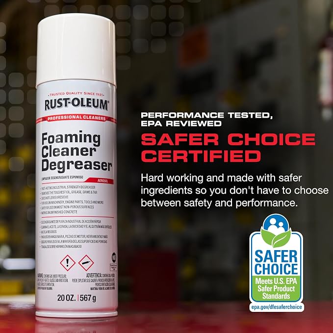 Rust-Oleum Professional Cleaners Foaming Cleaner Degreaser | 20oz Aerosol Can | Professional Strength