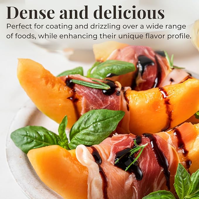 Aged Balsamic Glaze 16.9 fl.oz. (500 ml), High Density Balsamic Vinegar Glaze Drizzle, Cream with Balsamic Vinegar of Modena, Sweet Reduction Glaze - Imported from Italy