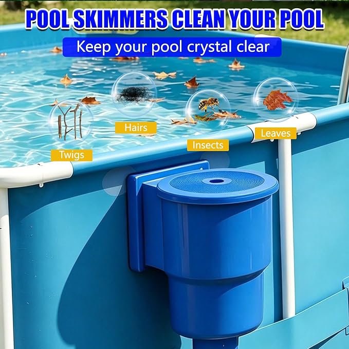 New Above-Ground Pool Skimmer, Thru-lWall-Mounted Above-Ground Pool Skimmer (with Accessories) Opening Width 6-Inch Replaces SP1091LX Above-Ground Pool Skimmer for Standard Pools Wall Openings | Universal Above Ground Pool Skimmer,Superior materials,