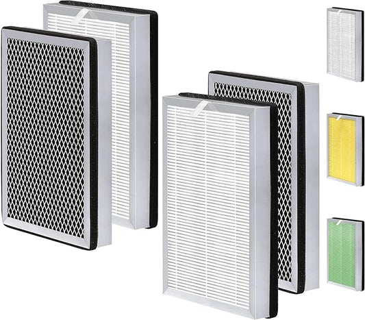 MA Series 25 Replacement Filter compatible with MA Series 25 Air Purifier Filter Replacement, 3-in-1 Composite Filter with H13 True HEPA, Activated Carbon and Pre-filter, Pack of 4