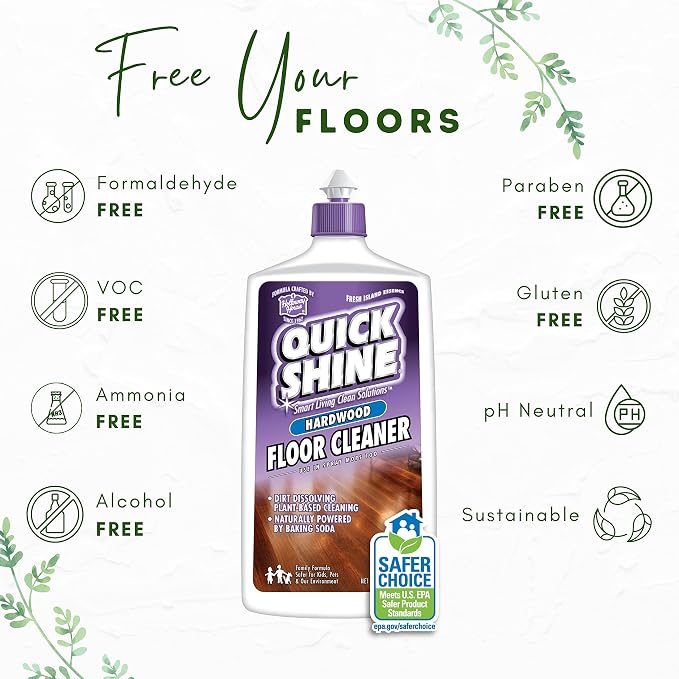 Quick Shine 2 Pack Smart Combo & Sustainable Hard Surface Floor Mop Refill Mop Pad Cover, 12" W x 6" D x 1/2" Thick