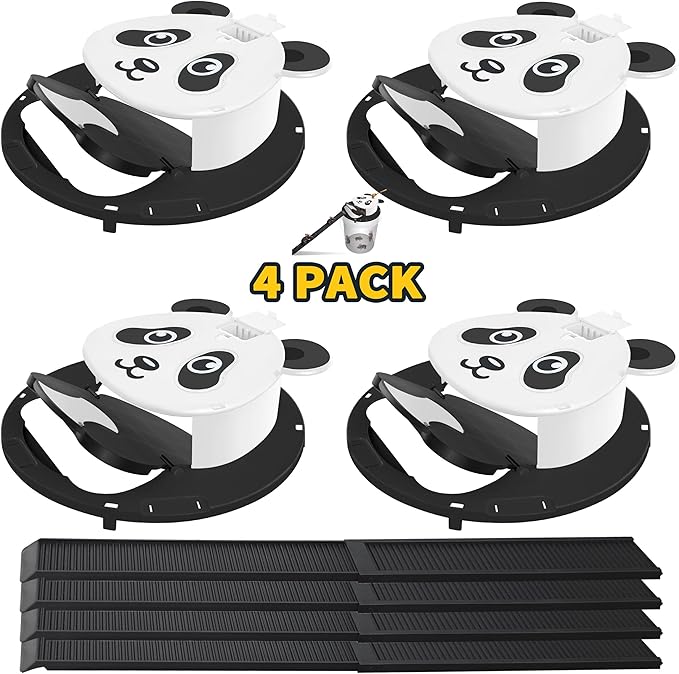 4 Packs Mouse Traps Bucket,Automatic Reset Flip Lid Humane Mouse Trap-Multi-Catch Rat Traps Outdoor&Indoor Home Use-Reusable Mice Catching Tool -4 Packs White