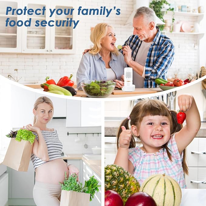 Cudinham Fruit and Vegetable Purifier Cleaner Washing Machine Capsule Shape Produce Cleaner Disinfection OH-ion Purification Technology for Cleaning Veggie Grains Rice Meat Seafood, White