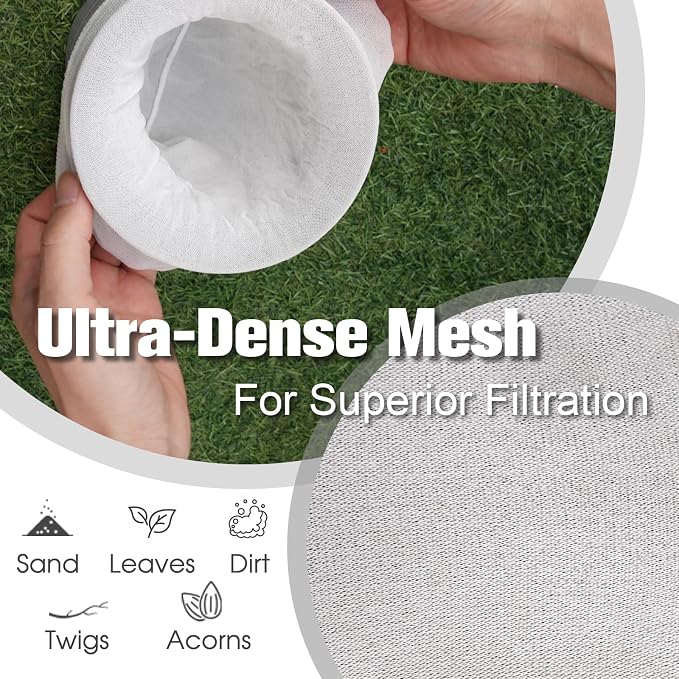 TidyMister 20 Pcs Skimmer Socks, Pre‑Filter Sleeves for Above Ground & Inground Pool Skimmer Baskets, Surface Debris Catcher for Swimming Pools