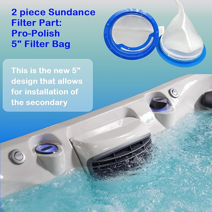 for HTCPSD 2540-389 Replacement Hot Tub Sundance Filter Part: Pro-Polish 5" Filter Bag (2 Pack) Fits All of the Following J-400 hot Tubs