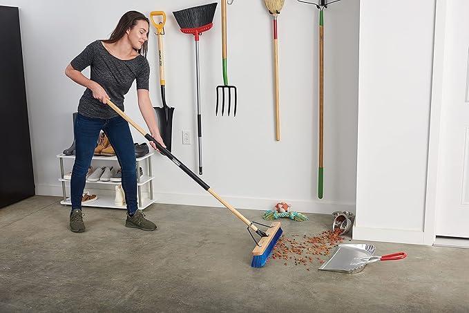 Harper 20201044 24 in. Indoor/Outdoor Dry All-Purpose Push Broom with Dual Bristles, for Dust, Gravel, Debris