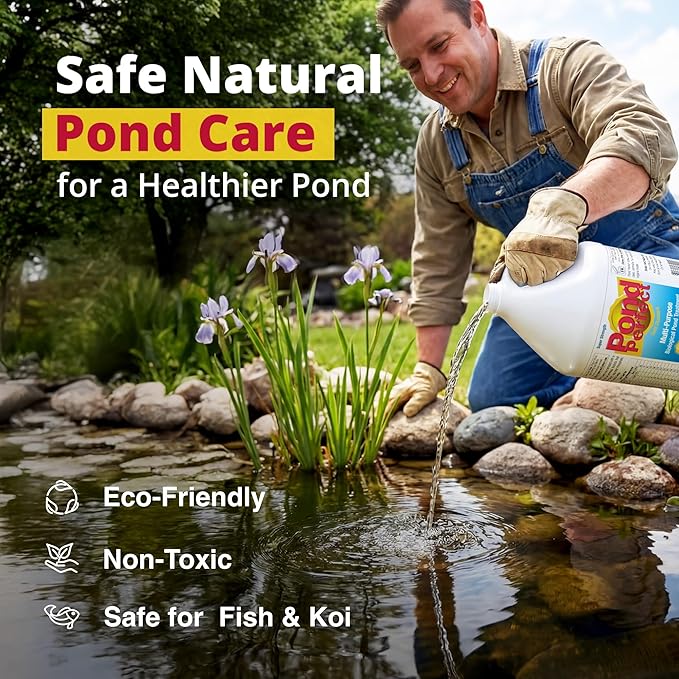 PondPerfect Pond Bacteria - Natural Treatment for Ponds – Liquid Formula for Pond Maintenance – Pond Cleaner for Outdoor Ponds - Safe for Fish & Koi – Easy Dosing –16 oz (473 ml) for up to 5000 gal