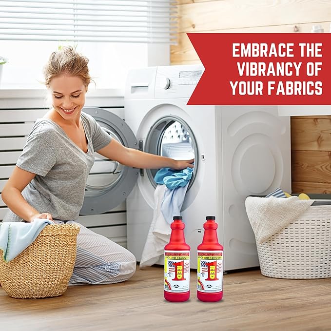 Pro's Choice Fabric Stain Remover Red 1 - Stain Remover on Synthetic Food Colors/Dyes - Carpet & Couch Stain Remover - Red Wine Stain Remover for Clothes Laundry - Red Stain Removal (2 Pack, 32 fl oz)