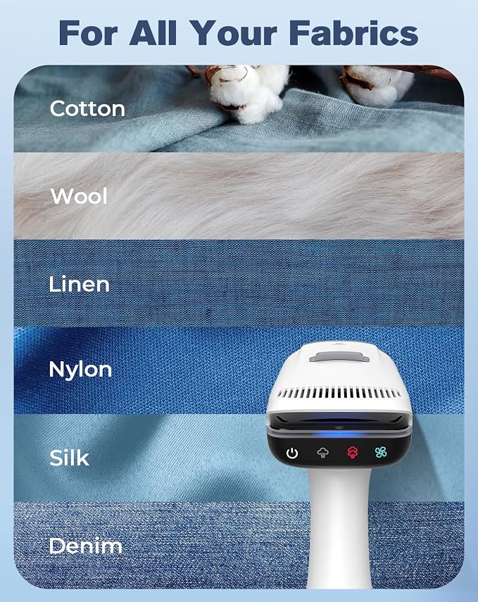 Vacuum Steamer with 270ml Water Tank, Handheld Garment Steamer for Clothes with 3500Pa Suction, LED Touch Screen, Portable Suction Handheld Vacuum Iron & Steamer for Wrinkle Removal (110-120V Use)
