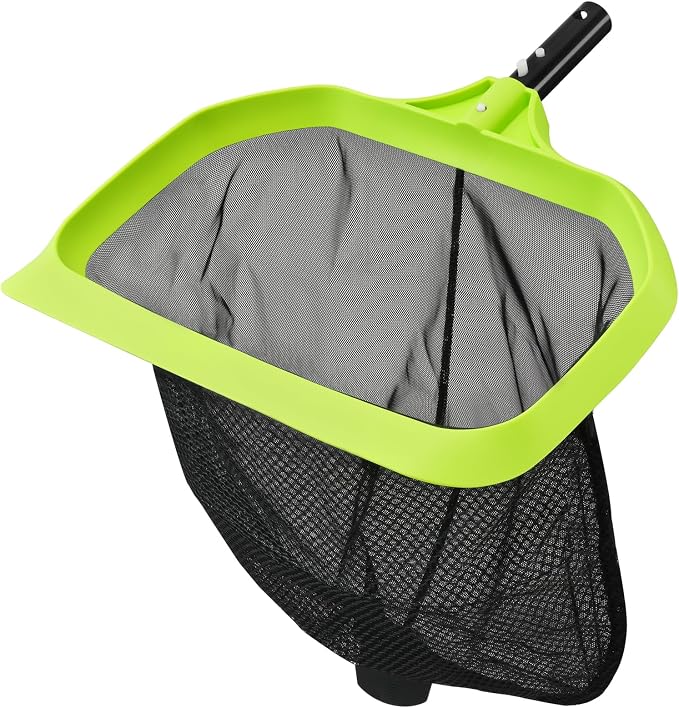 Sepetrel Pool Skimmer Net, 17.5" Leaf Rake with Fine Mesh, Reinforced Triangular Frame, Scratch-Free Edges for Swimming Pool Cleaning Leaves, Insects & Debris (Pole Not Included)
