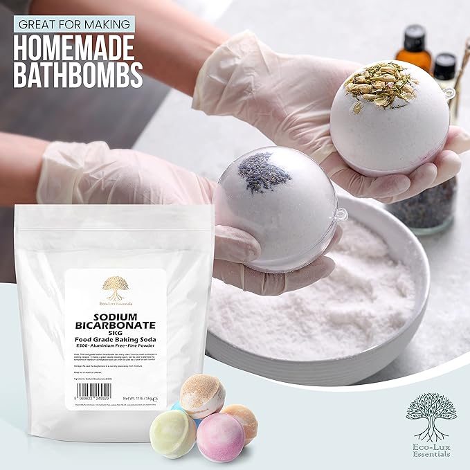 Pure Baking Soda, Sodium Bicarbonate (11 lbs.) Food Grade for Cleaning, Baking, Bath Bombs and Teeth, Swimming Pools