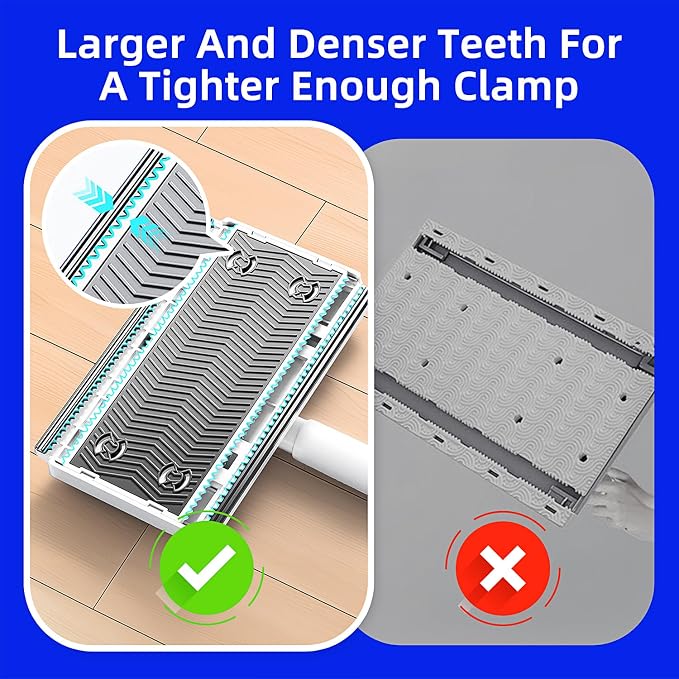 Press Grip Mini Clip Mop with 39' Handle — Zero-Touch Gap Cleaner & Locking Head, Includes 5 Reusable Cloths for Multi-Surface Cleaning (39 in mini dust mop)
