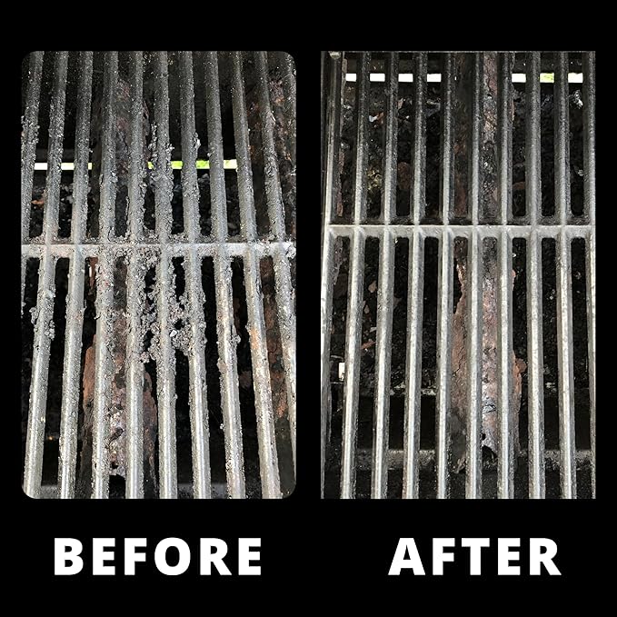 Grill Rescue BBQ Replaceable Scraper Cleaning Head - Bristle Free Grill Brush, Safe for Stainless Steel & Cast Iron Grates - Premium Aramid Fiber, Built-in Bottle Opener (Better Brush)
