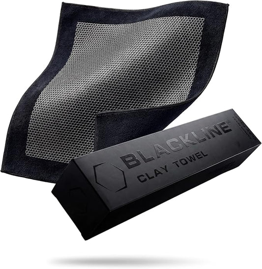 Blackline Clay Towel - Auto Detailing Synthetic Clay Towel - Decontaminate Paint and Glass for Smooth Washing - Great and Effective for Car, Truck, SUV - 12" x 12"