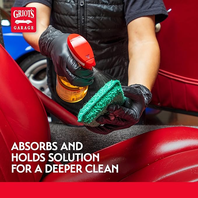 Griot's Garage Microfiber Cleaning Pads for Car Wash and Detailing, Scrub Sponge for Auto Interior and Exterior, Machine-Washable, Set of 3, 11242