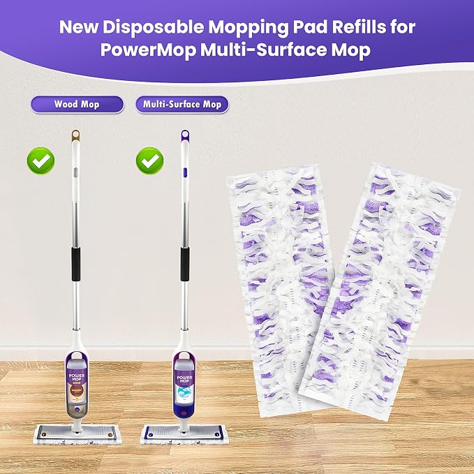 775ML Mop Refillable Bottle and 20 Pack Mop Refills for Swiffer® Mop