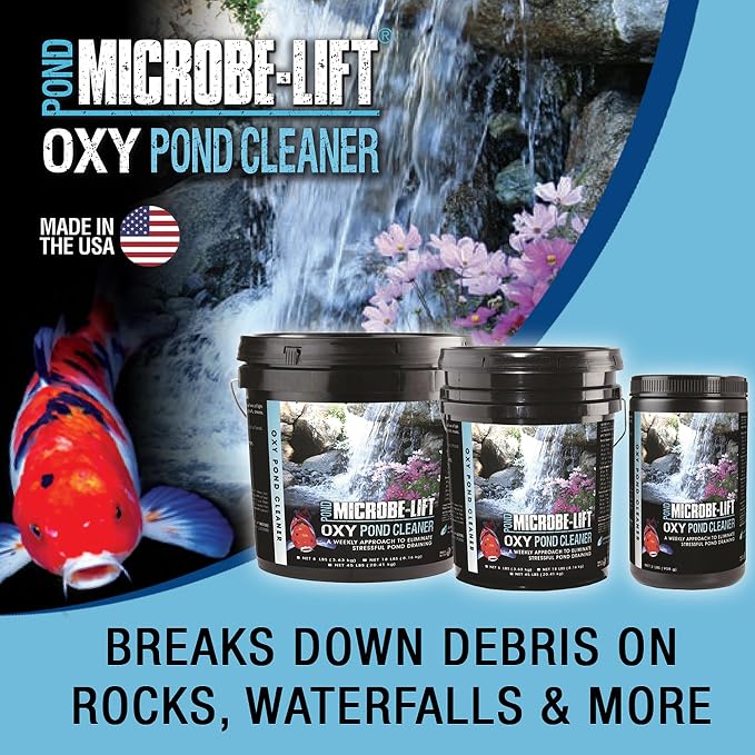 MICROBE-LIFT OPCSM Oxy Pond Cleaner Treatment for Ponds, Fountains, and Water Gardens, Deep Cleans Light to Heavy Debris on Rocks, Waterfalls, and Planters, 2 Pounds