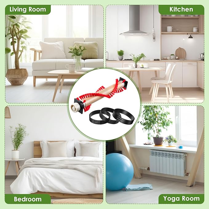 Landhoow Vacuum Brush Roller Replacement Parts with 3 Pcs Vacuum Belt Compatible with Oreck XL, Cleaner Belt Compatible with 0300604, Upright Replacement Parts for House and Office Clean