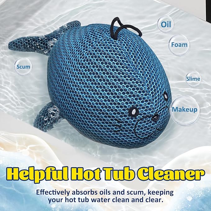 Hot Tub Scum Absorber Sponge 5 Pack Oil Absorbing Scum Sponge for Inflatable Hot Tub Spa Swimming Pool Hot Tub Accessories Cleaner