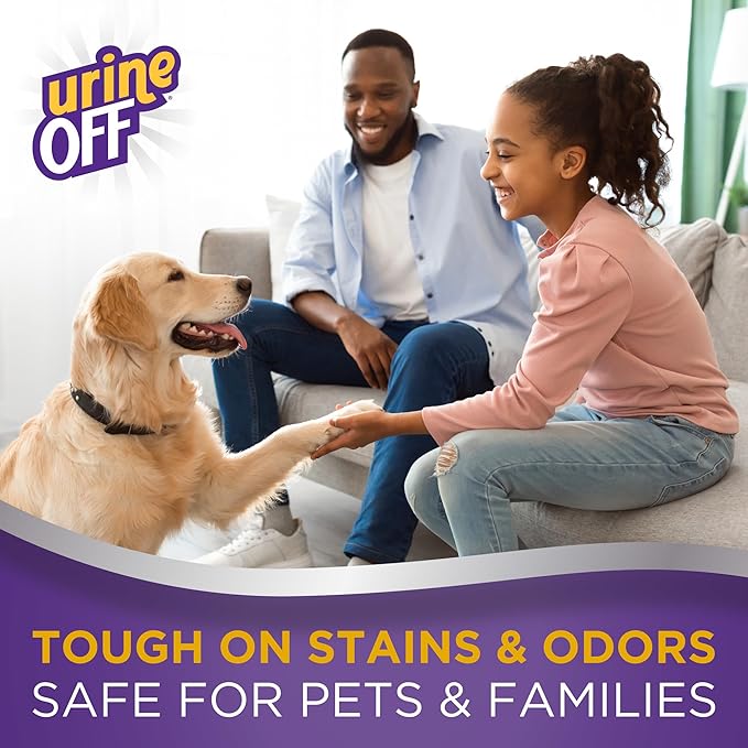 urineOFF Puppy & Dog Odor & Stain Remover| Fresh Scent Carpet Cleaner Spray | Bio Enzymatic Stain & Urine Odor Eliminator | Pet Safe Cleaner | 1 gal.
