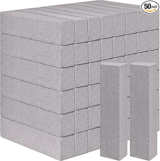 50 Pieces Pumice Stone for Toilet Bowl Cleaning, Pumice Scouring Stick Hard Water Stain Remover, Cleaning Pumice Stones for Toilet, Stove, Oven, Bathroom, Grill, Kitchen, Sinks