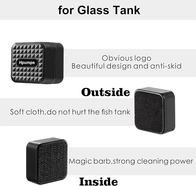 Carefree Fish Aquarium Mini Magnetic Cleaner for Glass Fish Tank Tiny Algae Scraper Not Floating