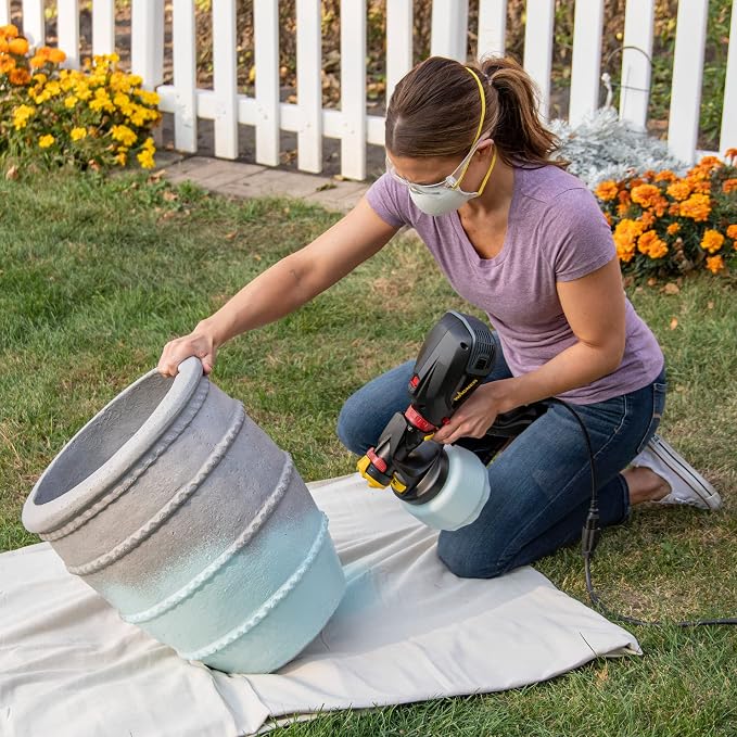Wagner Spraytech 2419305 FLEXiO 575 Handheld HVLP Paint & Stain Sprayer, Sprays Most Unthinned Latex, Includes iSpray Nozzle, Complete Adjustability for All Needs, Lightweight Design