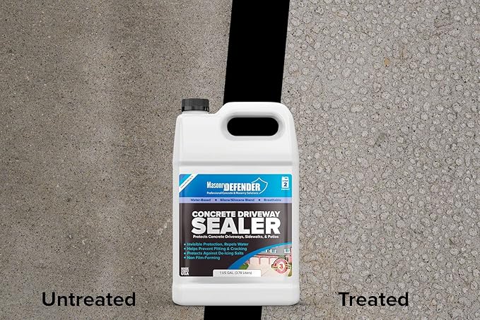 MasonryDefender Concrete Sealer - Deep Penetrating Water Repellent, Silane Siloxane - 1 Gallon