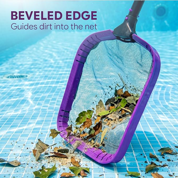 Professional Pool Skimmer Net Pool fine Nets-Cleaning With W/Alu Frame And Fine Nylon Flat Mesh,Pool Leaf Net,Skimmer Net For Fast Debris Cleaning, Pool Net For All Pools And Pond (YLS113)