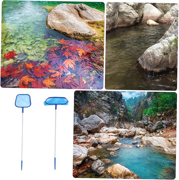 LIOOBO 3sets Telescopic Aluminum Pool Catching Skimmer Deep Nets for Cleaning Swimming Pools Ponds and Spas and Convenient Design