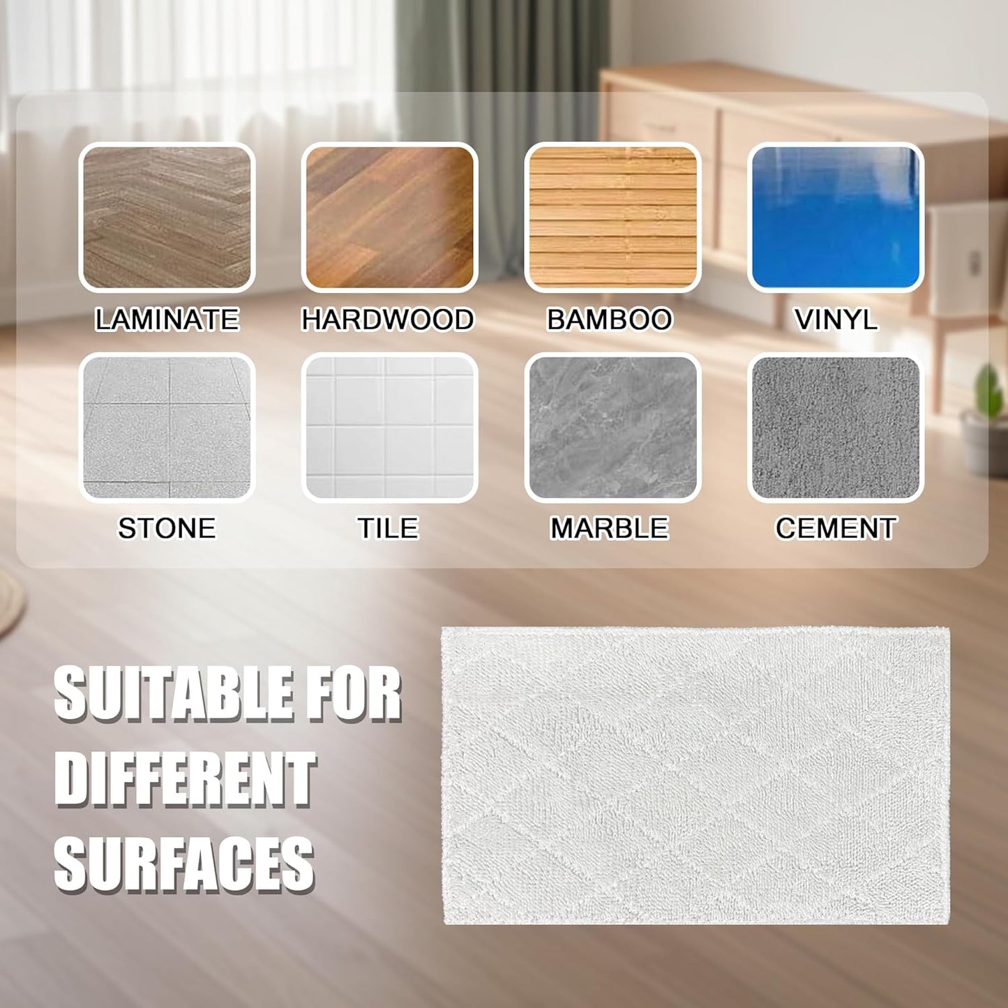 Light 'N' Easy Steam Mop Pads Replacement Reusable for S3601 S3101 S7326 7688ANB 7688ANW Floor Microfiber Cleaning Cloths (6 Pack)