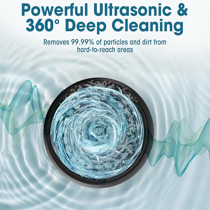Dental Ultrasonic Retainer Cleaner Pod: Nicwell Morning Cleaning Silent Operation - Stain-Free Confidence for Married Women 200ml Tank