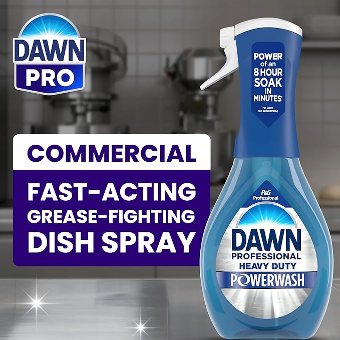 Dawn PRO Heavy Duty Powerwash, Bulk Foaming Dish Spray Refills for Cleaning Burnt-On Grease in Commercial Kitchens, 16 fl oz (Case of 6)