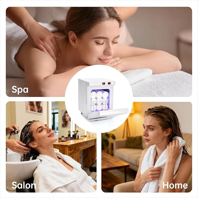 NOVAL Towel Warmer Cabinet, 5L Hot Towel Warmer for Barber Shop, Fast Heating Compact Towel Heater for Spa, Salon & Home Use, Holds 8–10 Towels