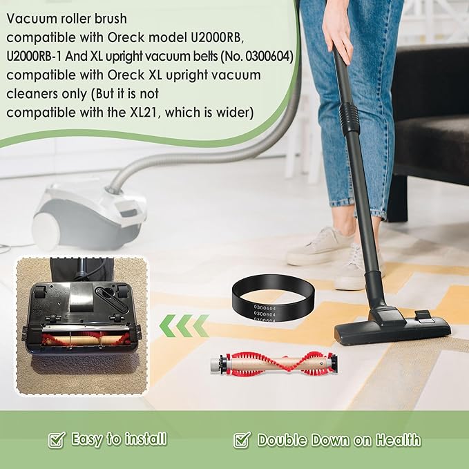 Landhoow 24 Pcs Vacuums Brush Roller Compatible with Oreck XL Upright Cleaner, Upright Vacuum Belt & Bag, Cleaner Replacement Parts