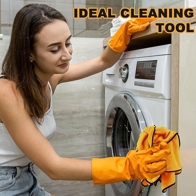 Tallew 80 Pcs Microfiber Towels:16"x16" Microfiber Drying Towels Bulk Micro Fiber Car Cleaning Cloth for Cars Drying Washing Polishing Office Windows Cleaning Household Supplies (Yellow)