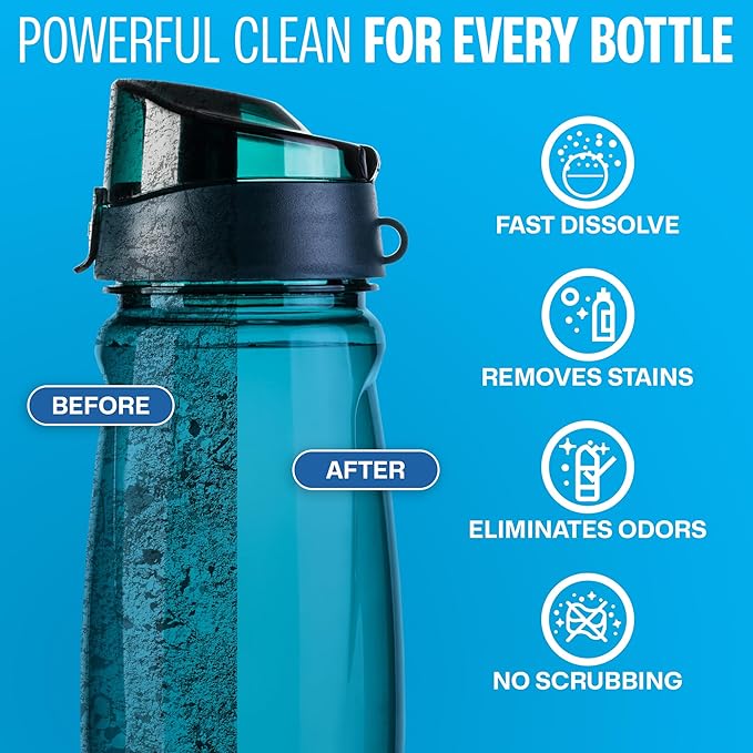 Sudstainables Washing Machine Cleaner, 100 Sheets Fresh Linen Laundry Detergent, Fabric Softener Sheets, and Water Bottle Cleaner tablets