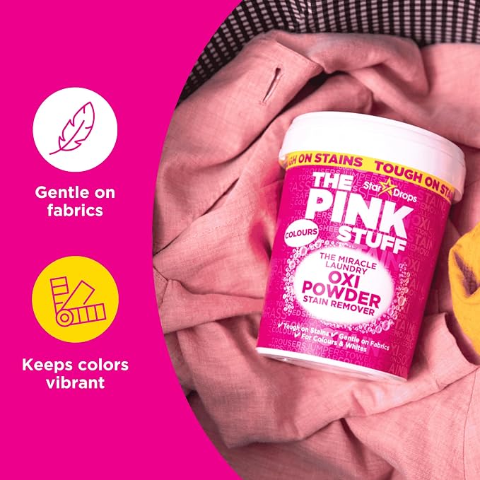 Stardrops - The Pink Stuff - The Miracle Laundry Stain Removing Kit - Oxi Powder Whites - Oxi Colors - Oxi Stain Spray (1 White's Powder, 1 Color's Powder, 1 Stain Remover), 3 Piece Set (PSLWCS)