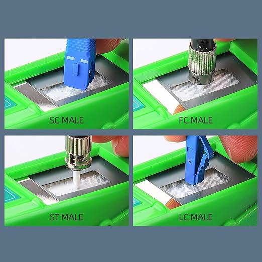 Fiber Optic Cleaning Box for SC/LC/FC Connectors, Professional Fiber Adapter Port Cleaner Kit