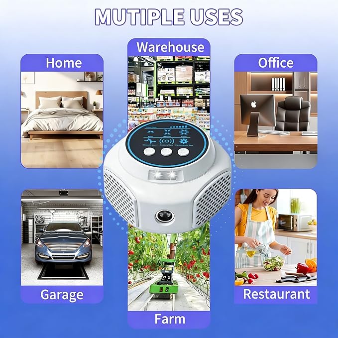 Ultrasonic Pest Repellent Plug in Upgraded High-Power, Mouse Rodent Repellent Insect Control for Rat Mice Squirrel Spider Bug Roach, Electronic Repelling Device with 3 Mode Switching (1, White)