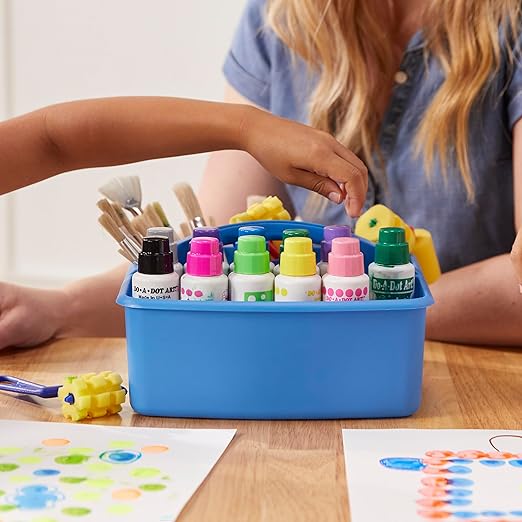 ECR4Kids 3-Compartment Small Plastic Caddy, Multipurpose Organization, Contemporary, 6-Pack