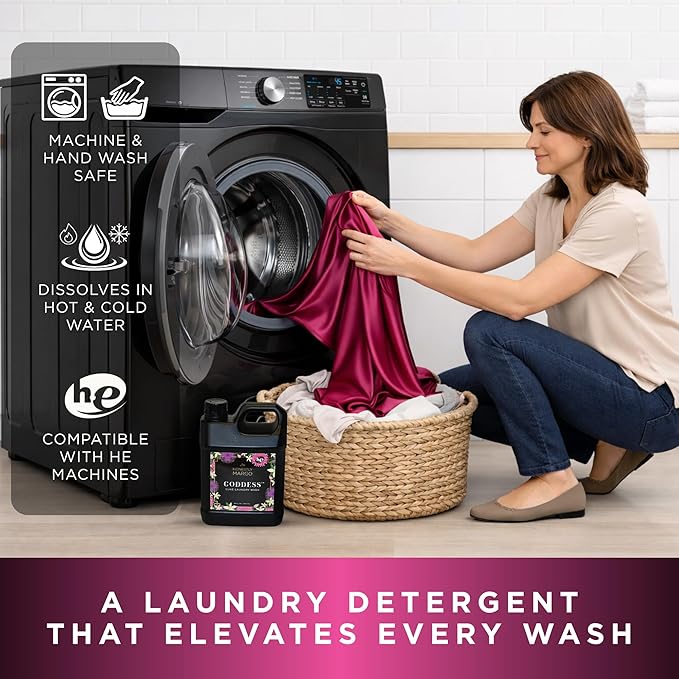 Honestly Margo Goddess Luxury Laundry Detergent (64 oz, Pack of 1) – Laundry Detergent Scented with Oud, Orange Blossom, Exotic Florals & Sandalwood | Delicate Laundry Detergent, Liquid Soap, 22 Loads