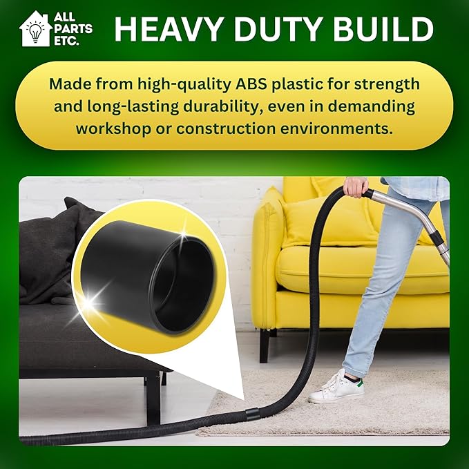 2-Pack 2.5" Vacuum Hose Coupling Connector – Wet Dry Vac Hose Adapter Compatible with Shop Vac, Craftsman & More– Extend Vacuum Reach by Joining 2 Hoses